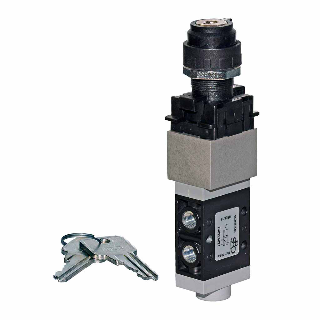 Kuhnke 76 series key operated pneumatic valve