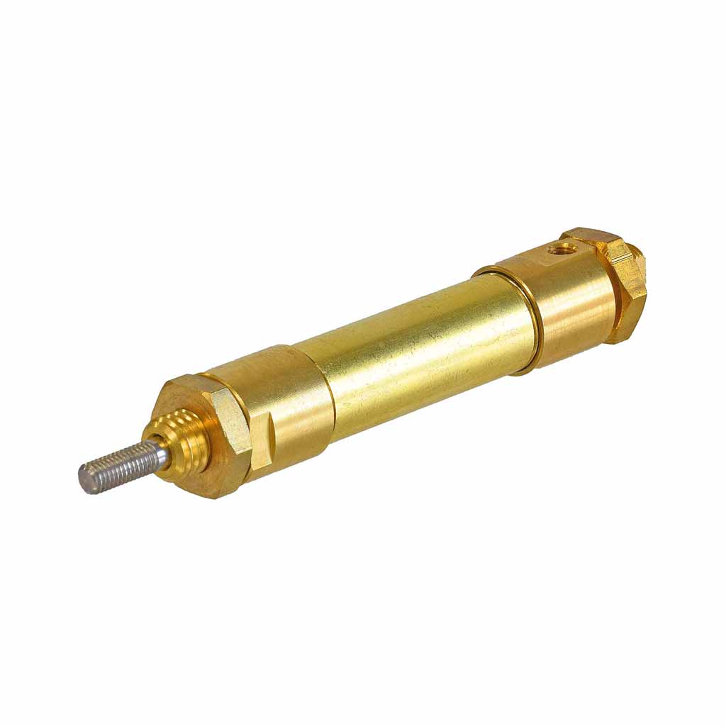 Kuhnke single acting brass cylinder 12mm to 16mm bore, mounting type U