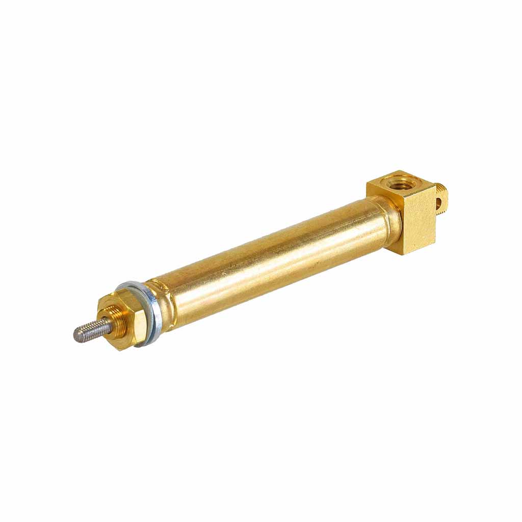 Kuhnke single acting brass cylinder 5mm to 8mm bore, mounting type U