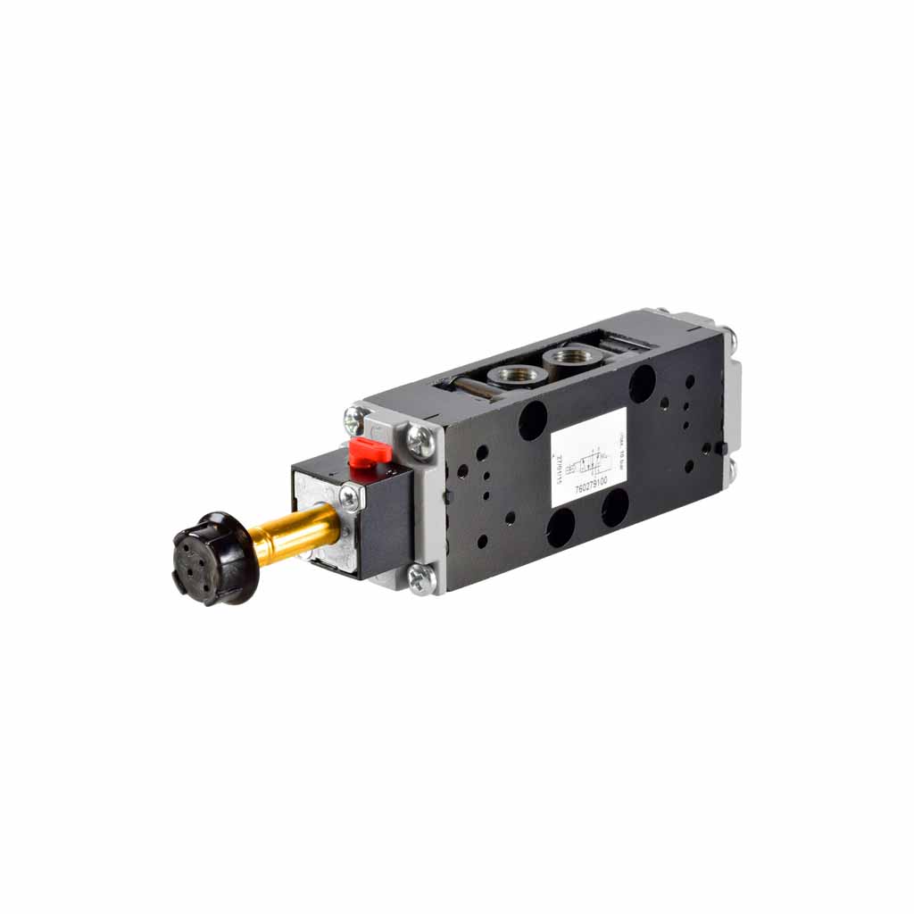 Kuhnke 76 series solenoid valve 5 way single solenoid 1/8 ports compact design