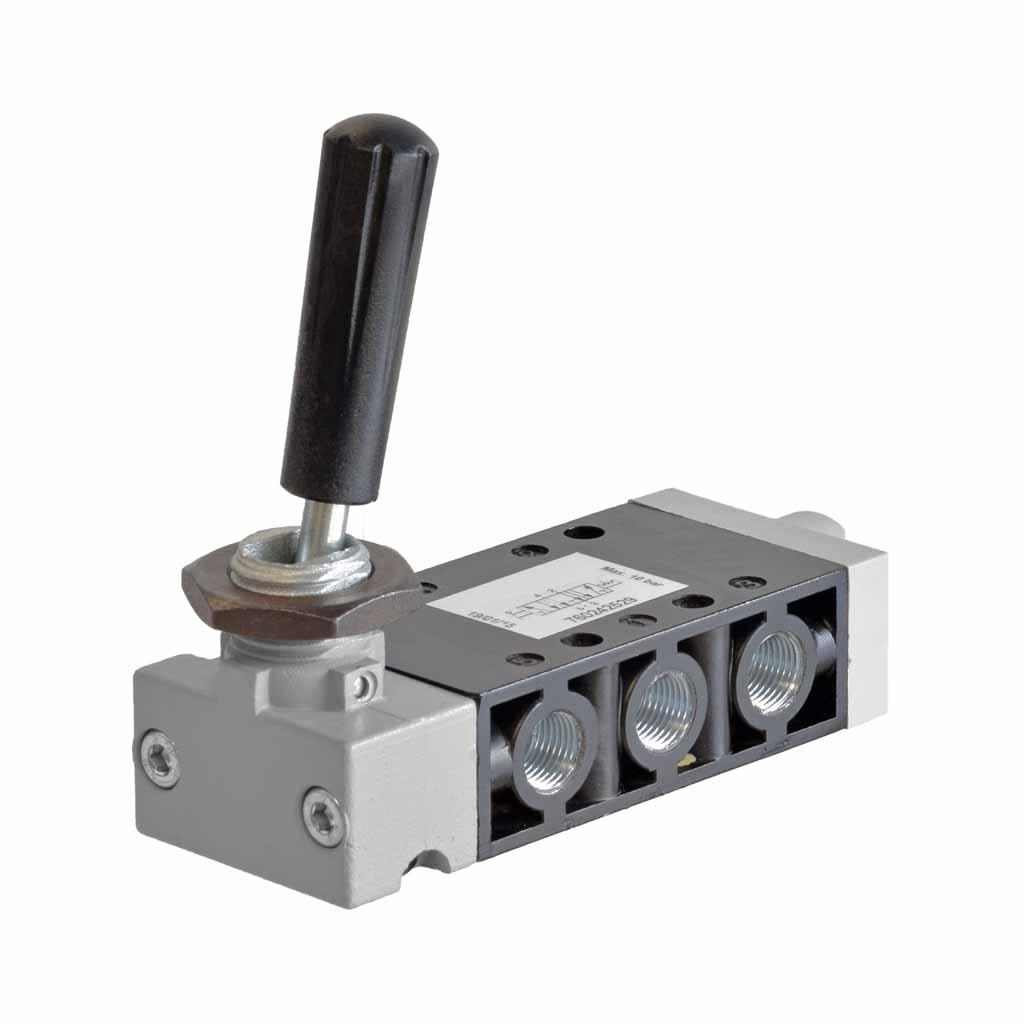 Kuhnke 76 series 5 way pneumatic toggle lever valve 1/8 ports