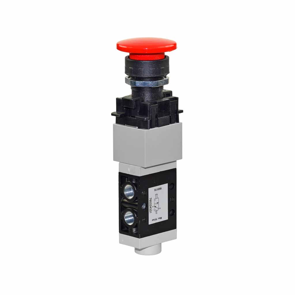 Kuhnke 76 series punch button pneumatic valve 22mm