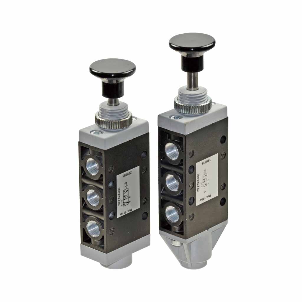 Kuhnke 76 series knob operated pneumatic valve 5 way