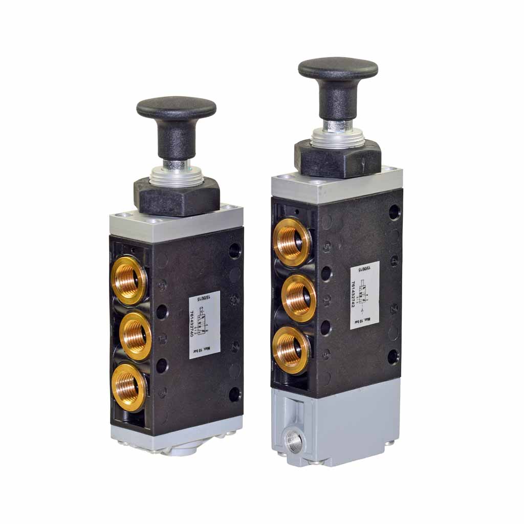 Kuhnke 76 series knob operated pneumatic valve