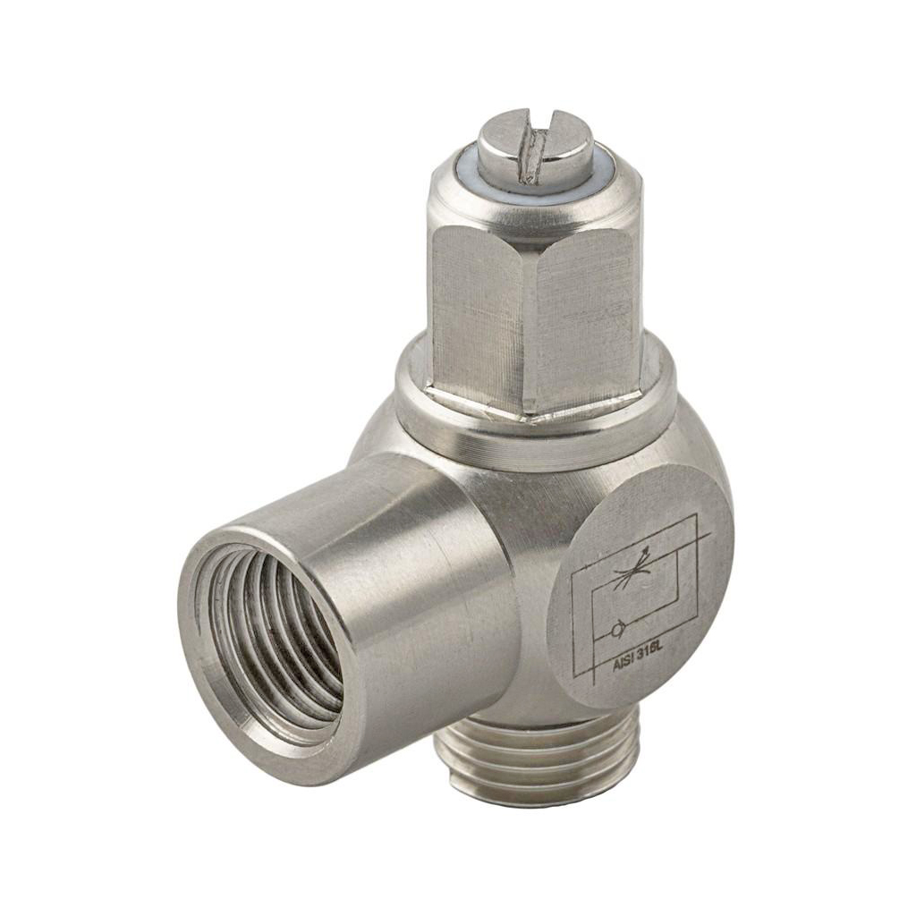 Stainless steel cylinder banjo type exhaust regulator