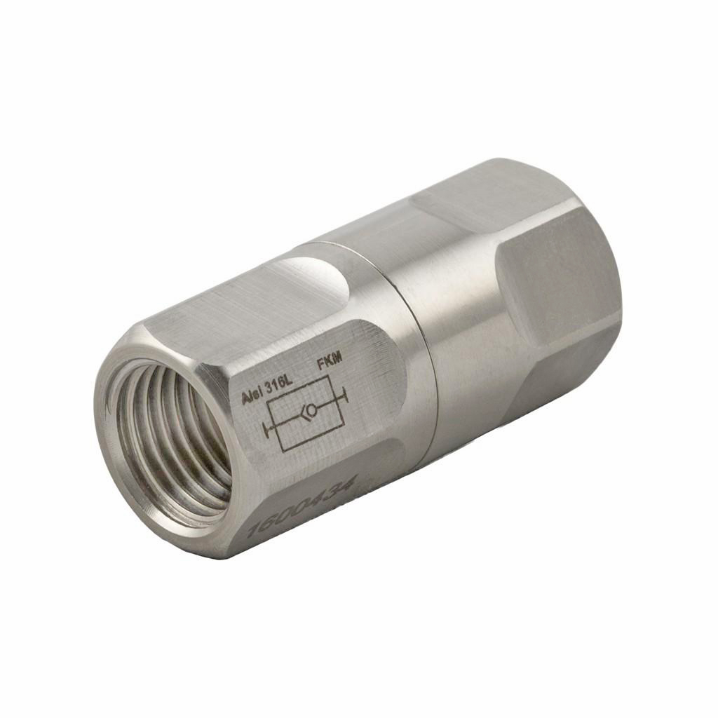 Stainless steel one-way non-return valve